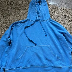 Aerie Cropped Distressed Hoodie